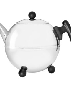 Bredemeijer Theepot Bella Ronde 1.2L RVS zwart beslag