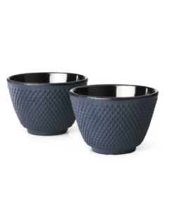 Bredemeijer Kopjes Xilin gietijzer blauw set a 2 stuks