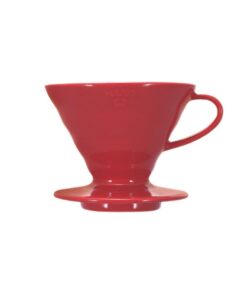Hario V60 dripper - porselein rood maat 02