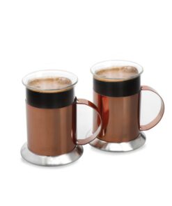 La Cafetière - Koperen Koffiemokken - 2 stuks